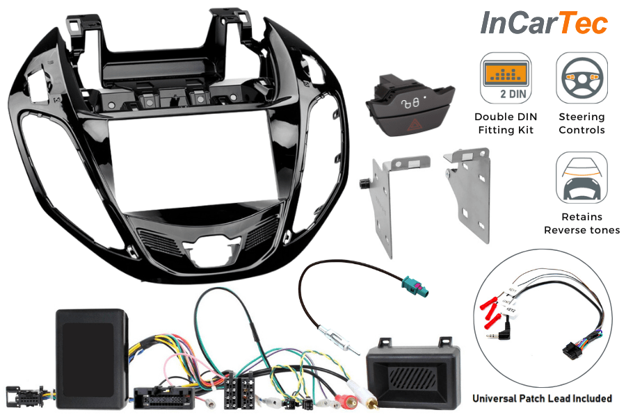 Ford B-Max B232 (2012-2018) Double DIN car stereo upgrade fitting kit (WITH SWC/PDC/SWITCH)