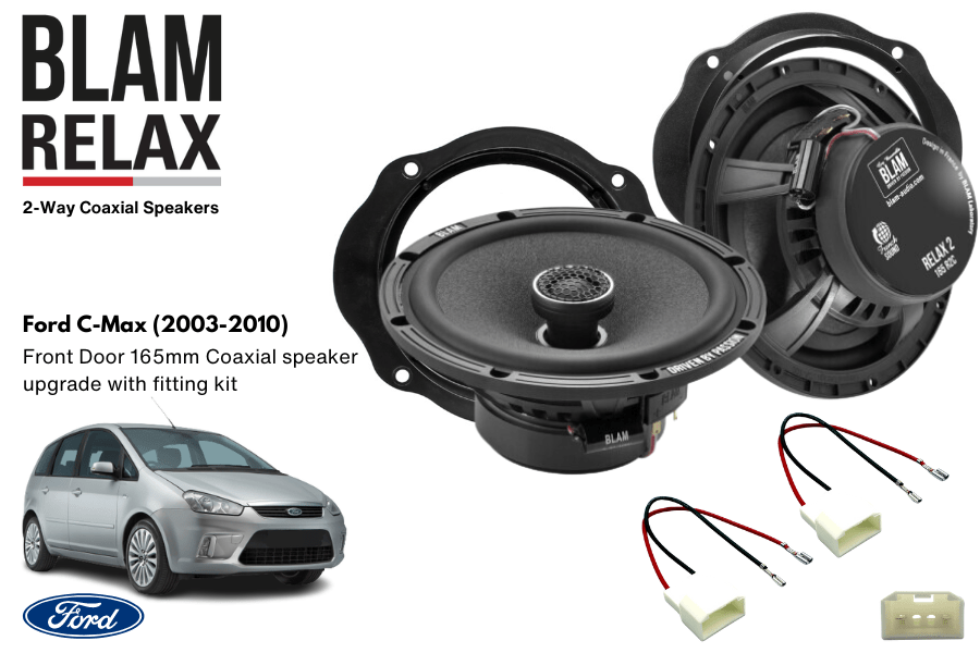 Ford C-Max (2003-2010) BLAM RELAX 165RC Front Door Coaxial speaker upgrade fitting kit