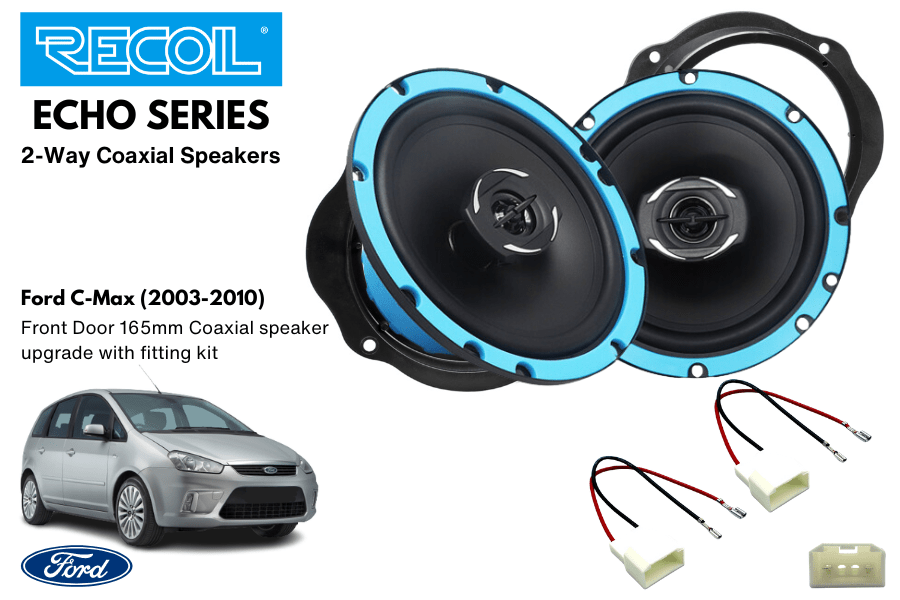 Ford C-Max (2003-2010) RECOIL RCX65 Front Door Coaxial speaker upgrade fitting kit