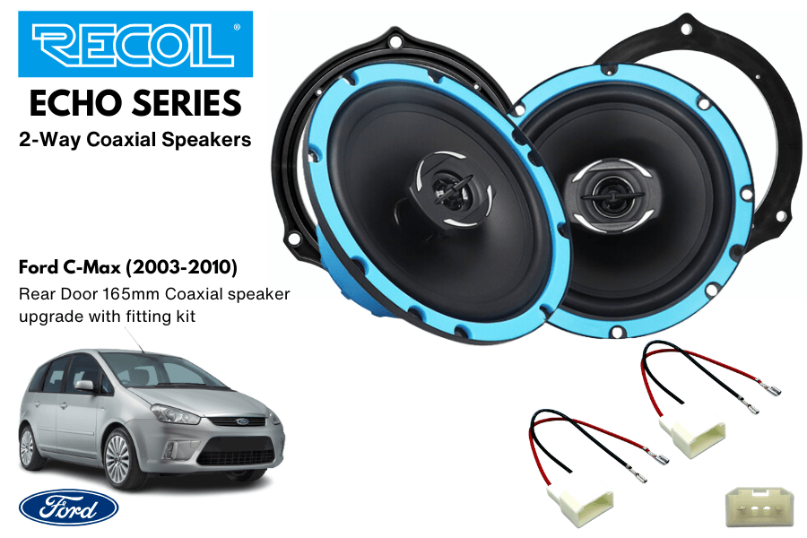 Ford C-Max (2003-2010) RECOIL RCX65 Rear Door Coaxial speaker upgrade fitting kit