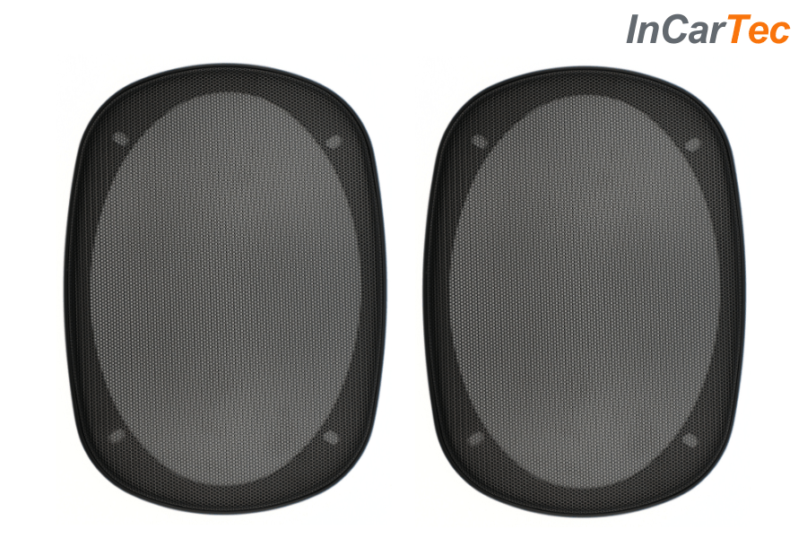 6 x 9 Inch (160 x 230mm) Car Audio Speaker Grilles – Black Protective Covers (Pair)