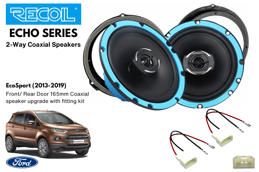 Ford EcoSport (2013-2019) RECOIL RCX65 Front/ Rear Door Coaxial speaker upgrade fitting kit