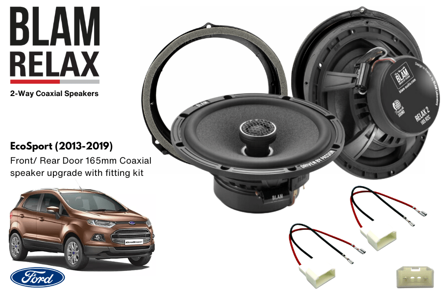 Ford EcoSport (2013-2019) BLAM RELAX 165RC Front/ Rear Door Coaxial speaker upgrade fitting kit