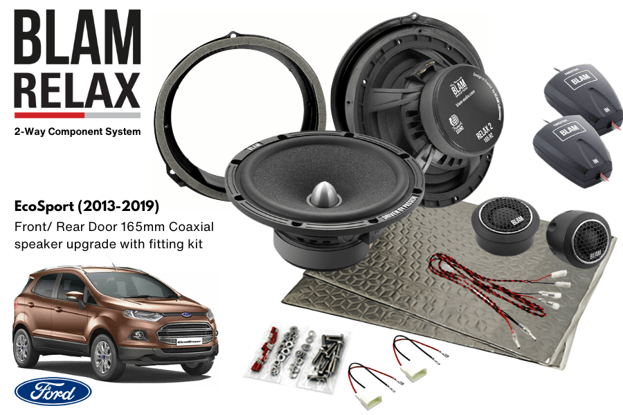 Ford EcoSport (2013-2019) BLAM RELAX 165RS Front Door Component speaker upgrade fitting kit