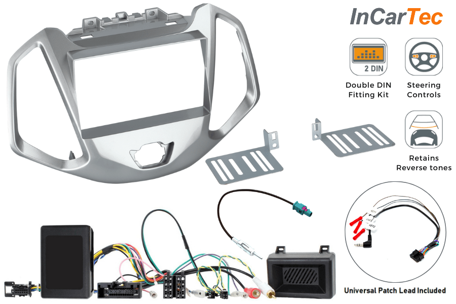Ford EcoSport (2013-2019) Double DIN stereo upgrade fitting kit (WITH SWC and PDC)