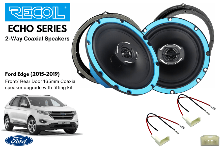 Ford Edge (2015-2019) RECOIL RCX65 Front/ Rear Door Coaxial speaker upgrade fitting kit