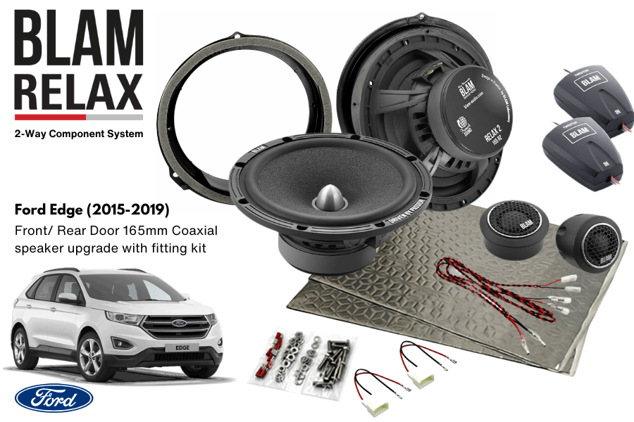 Ford Edge (2015-2019)  BLAM RELAX 165RS Front/ Rear Door Component speaker upgrade fitting kit