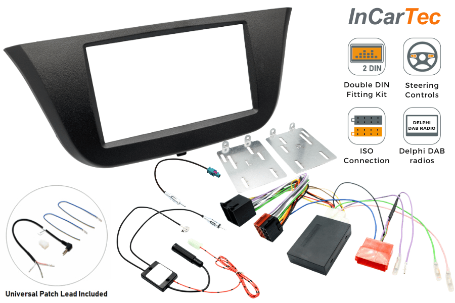 Iveco Daily (2014-2019) Double DIN car stereo upgrade fitting kit (DELPHI DAB RADIO)