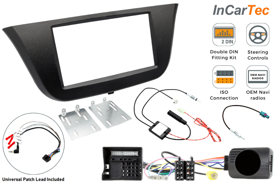 Iveco Daily (2016-2019) complete Double DIN stereo upgrade fitting kit (OEM NAVI RADIO)