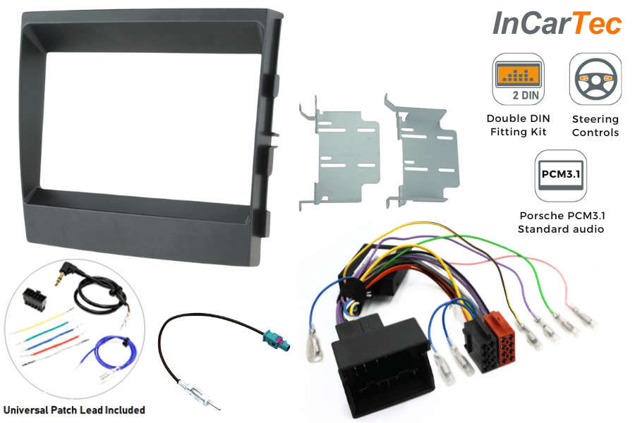 Porsche Panamera (2009-2016) Double DIN car stereo upgrade fitting kit (PCM3.1/STANDARD AUDIO)