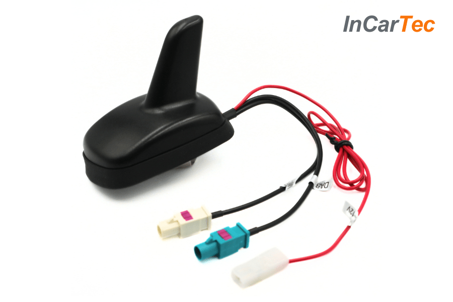DAB+/ FM and AM vehicle roof mount Shark Fin aerial with 5m cable set