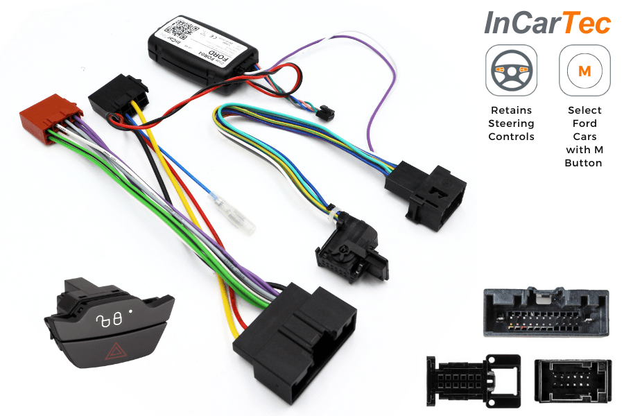 Ford Fiesta (M Button) steering wheel control interface (SMALL RED DISPLAY ONLY)