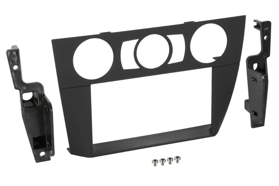 BMW 3-Series (2005-2013) Manual Air Con Double DIN car radio fascia (MATT BLACK)