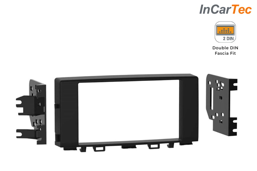 Kia Rio (2017 Onwards) Double DIN car stereo radio fascia adapter (MATT BLACK)
