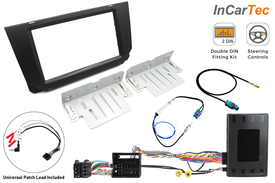 Seat Arona (2017-2022) Seat Ibiza (2017-2021) Double DIN car stereo upgrade fitting kit