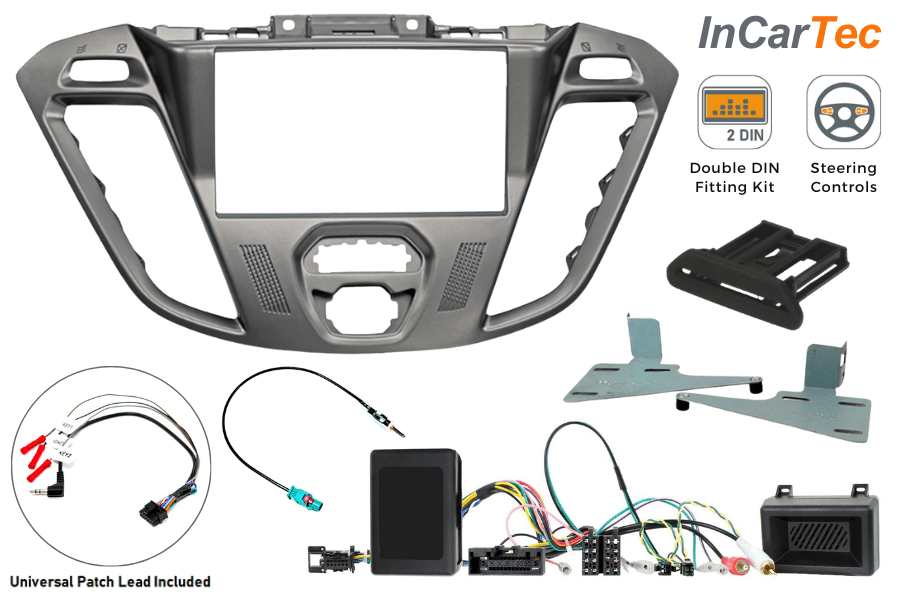 Ford Transit Custom Euro 5 (12-16) Double DIN car stereo fitting kit (WITH DISPLAY/ NO DAB)