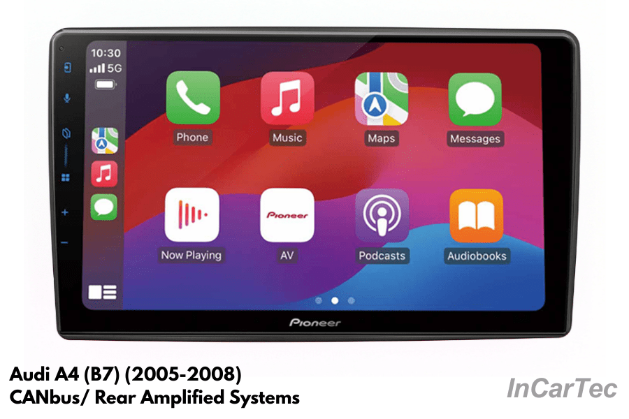 Audi A4 (B7) (05-08) Pioneer SPH-PF97BT 9" Perfect Fit Car Stereo Upgrade (CANbus/ Rear Amplified)