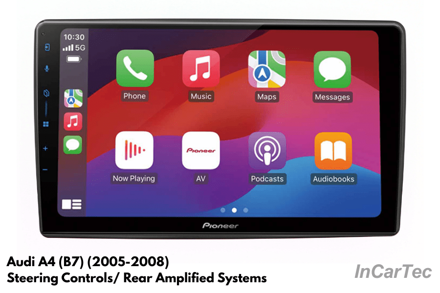 Audi A4 (B7) (2005-2008) Pioneer SPH-PF97BT 9" Perfect Fit Car Stereo Upgrade (SWC/ Rear Amplified)