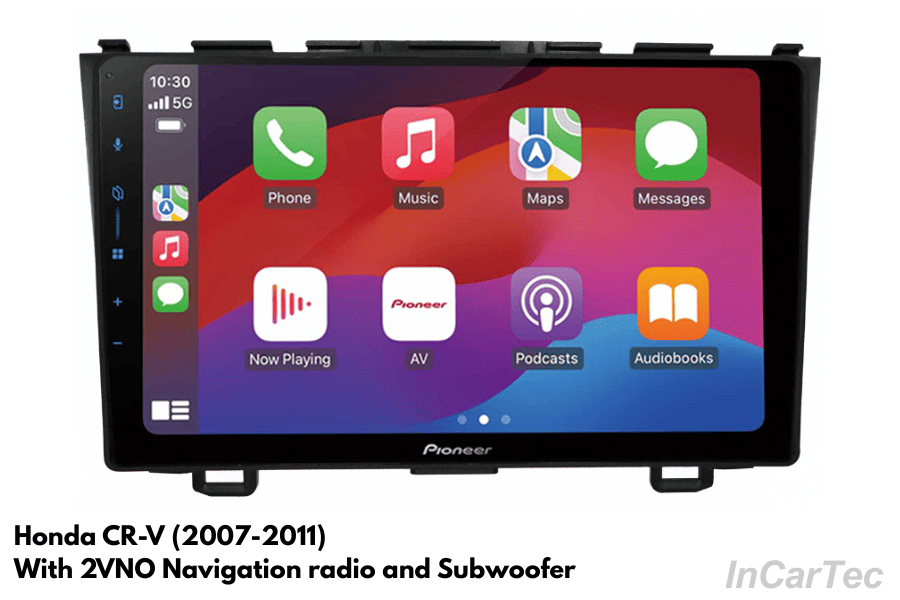 Honda CR-V (2007-2011) Pioneer SPH-PF97BT 9" Perfect Fit Car Stereo Upgrade (2VNO Nav/ Subwoofer)