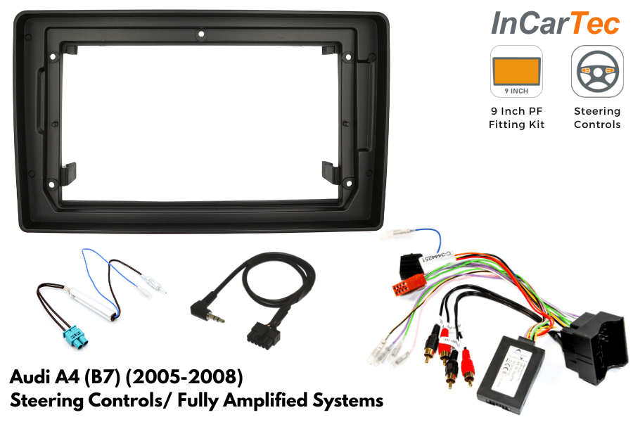 Audi A4 (B7) (05-08) Pioneer SPH-PF97BT 9" Perfect Fit Car Stereo Upgrade (SWC/ Fully Amplified)