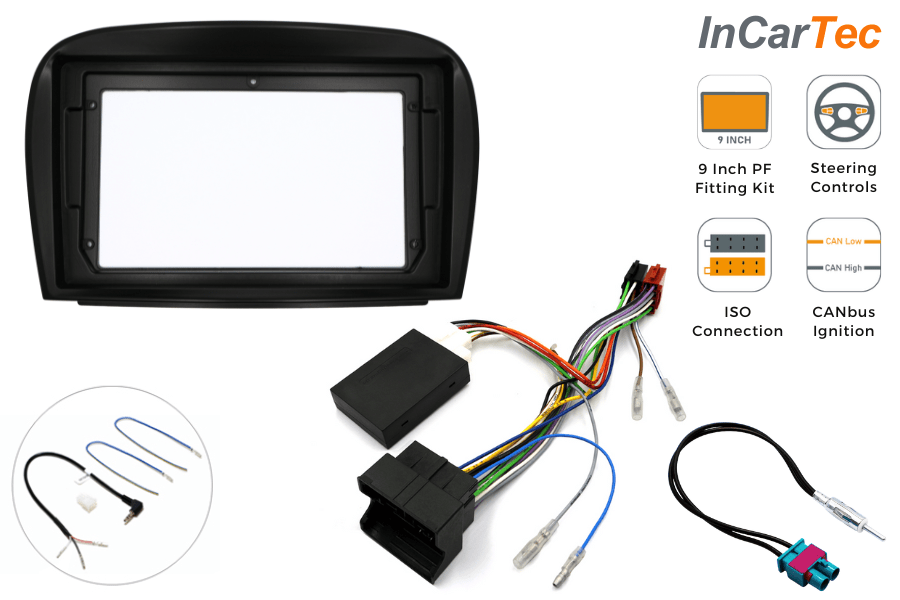 Mercedes SL (R230) 2008–2011 Pioneer SPH-PF97BT 9" Stereo Fitting Kit – NTG2.5 Non-Amplified