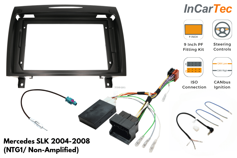 Mercedes SLK (R171) 2004-2008 9 Inch Perfect Fit Stereo Fitting Kit – NTG1 Non-Amplified