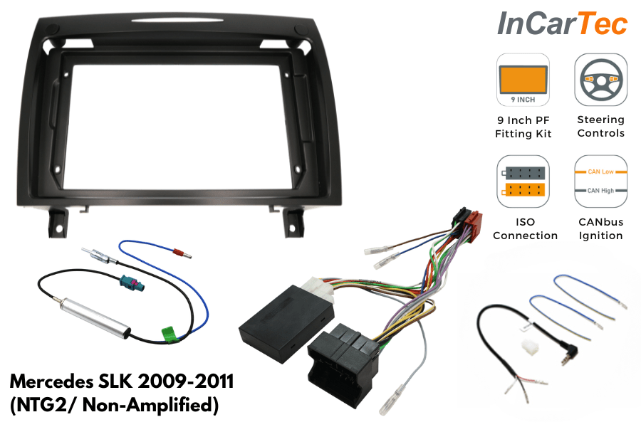 Mercedes SLK (2009–2011) 9" Pioneer SPH-PF97BT Stereo fitting Kit (NTG2/ Non-Amplified)