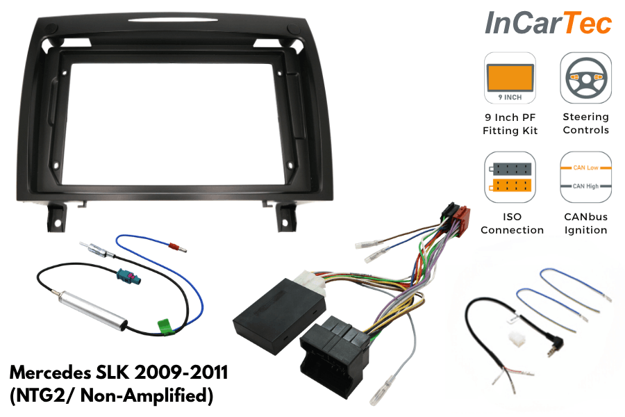 Mercedes SLK (R171) 2009-2011 9 Inch Perfect Fit Stereo Fitting Kit – NTG2 Non-Amplified