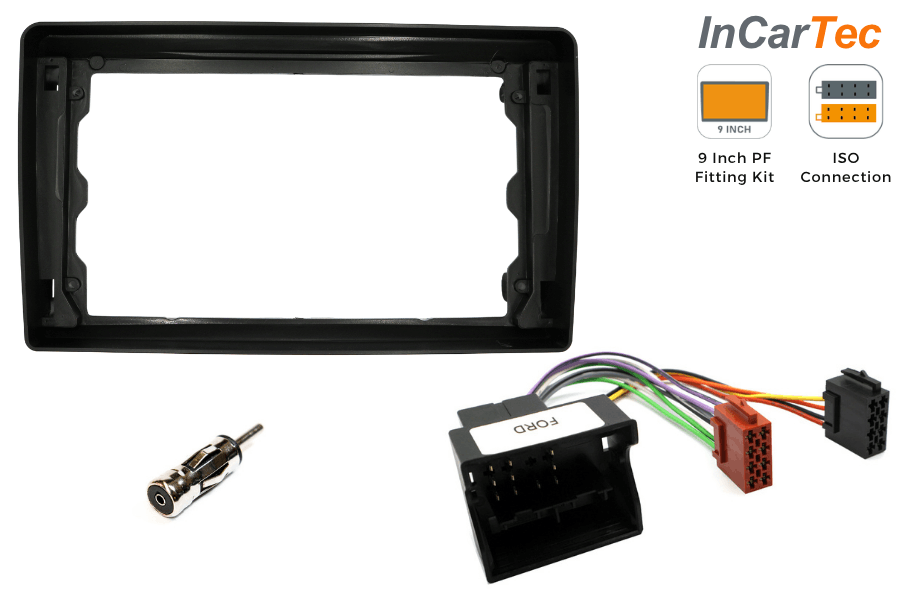 Ford (Rectangle Radios) 9-inch Perfect Fit Stereo Fitting Kit (No Steering Controls)