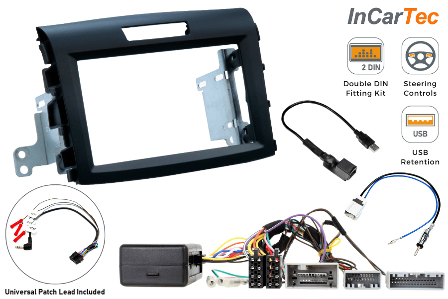 Honda CR-V (2012–17) Double DIN Car Stereo Fitting Kit with USB Retention (Standard Radio, Non-Amp)