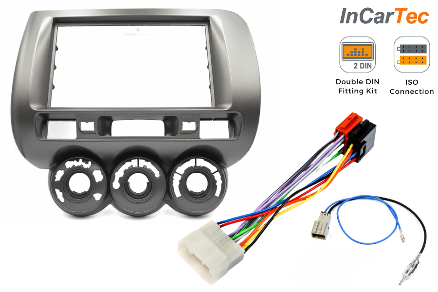 Honda Jazz (2002-2007) Double DIN Car Stereo Fitting Kit (Manual AC/ Without Steering Controls)