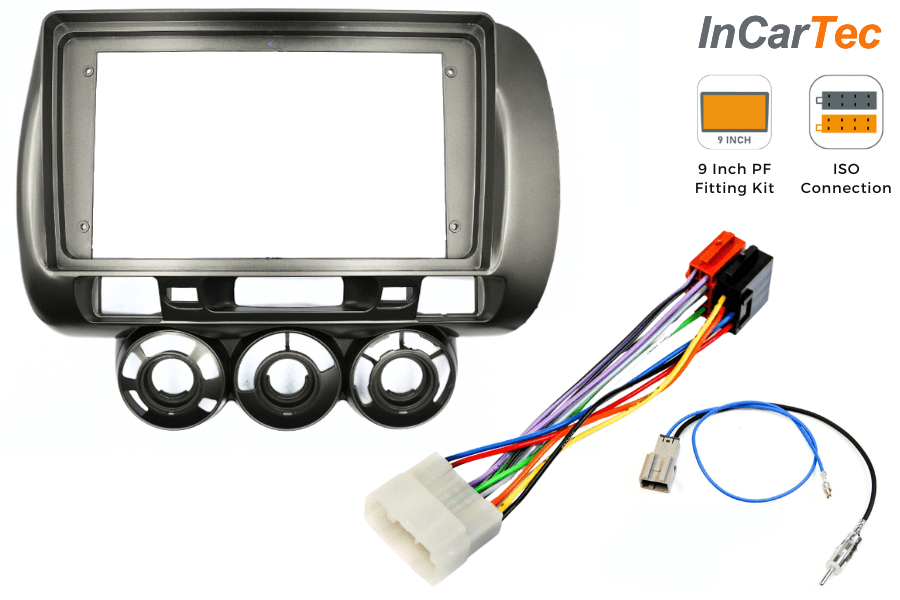Honda Jazz (2002-2007) Pioneer 9 Inch Stereo Fitting Kit (Manual AC/ Without Steering Controls)