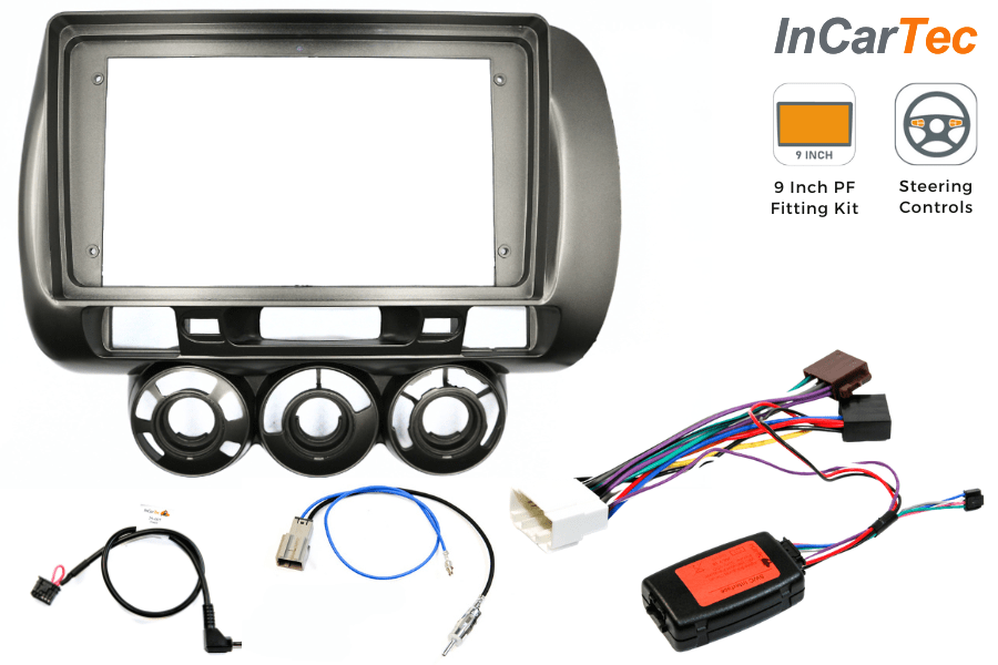 Honda Jazz (2002-2007) Pioneer PF97 9" Stereo Fitting kit (Manual AC/ With Steering Controls)