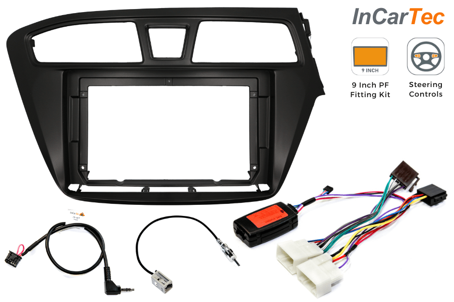 Hyundai i20 2nd Gen (2014-2018) Pioneer 9-inch Fitting Kit  (With Steering Controls)