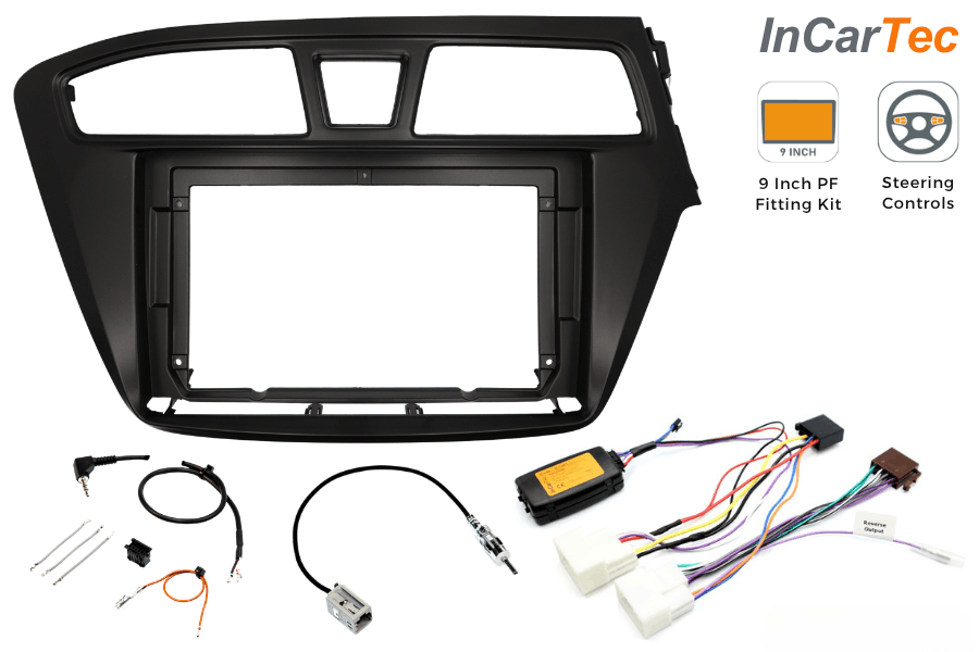 Hyundai i20 2nd Gen (2014-2018) 9-inch Perfect Fit Stereo Kit (OEM Navigation)