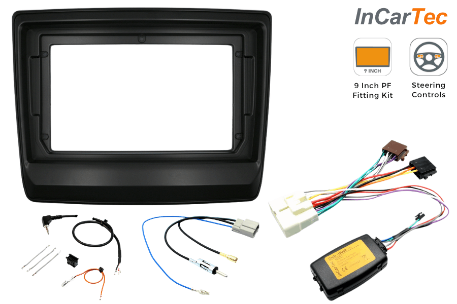 Isuzu D-Max (2020 Onwards) 9-inch Perfect Fit Stereo Fitting Kit (MATT BLACK)