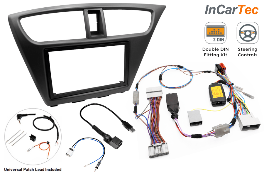 Honda Civic (2012–2017) Double DIN Car Stereo Fitting Kit – Type B Navi, USB & Camera Retention
