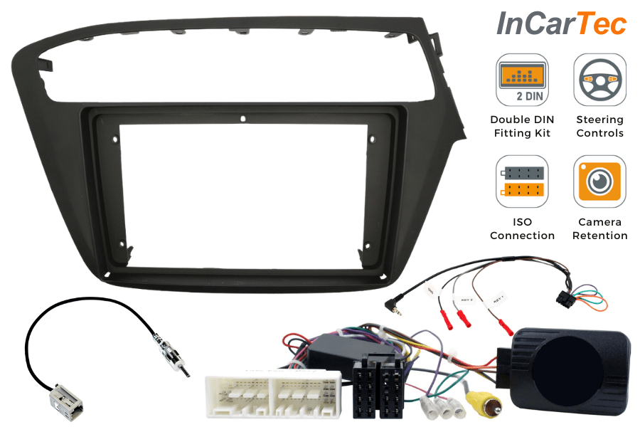 Hyundai i20 2nd Gen (2018-2020) Pioneer 9-inch Fitting Kit (With SWC/ Camera Retention)