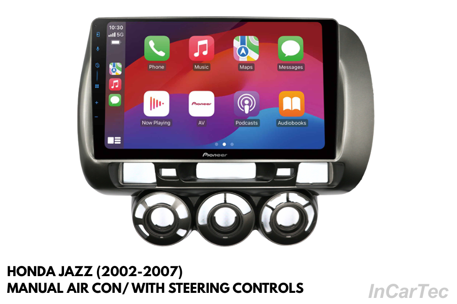 Honda Jazz (2002-2007) Pioneer SPH-PF97BT 9" Perfect Fit Stereo (Manual AC/ With Steering Controls)