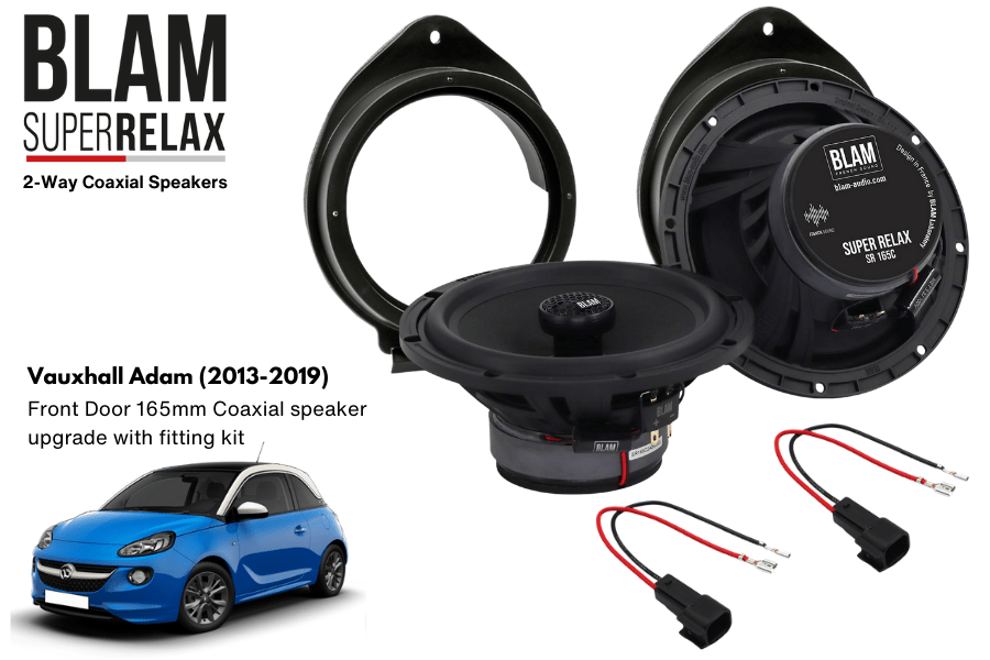 Vauxhall Adam (2013–2019) BLAM Super Relax SR165C Front Door Coaxial Speaker Upgrade Kit