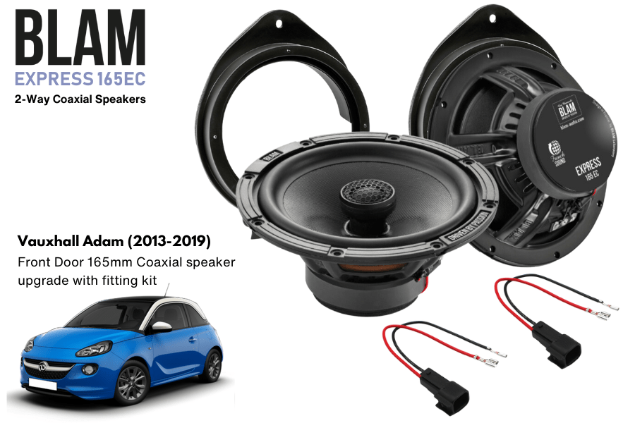 Vauxhall Adam (2013–2019) BLAM EXPRESS 165EC Front Door Coaxial Speaker Upgrade Kit