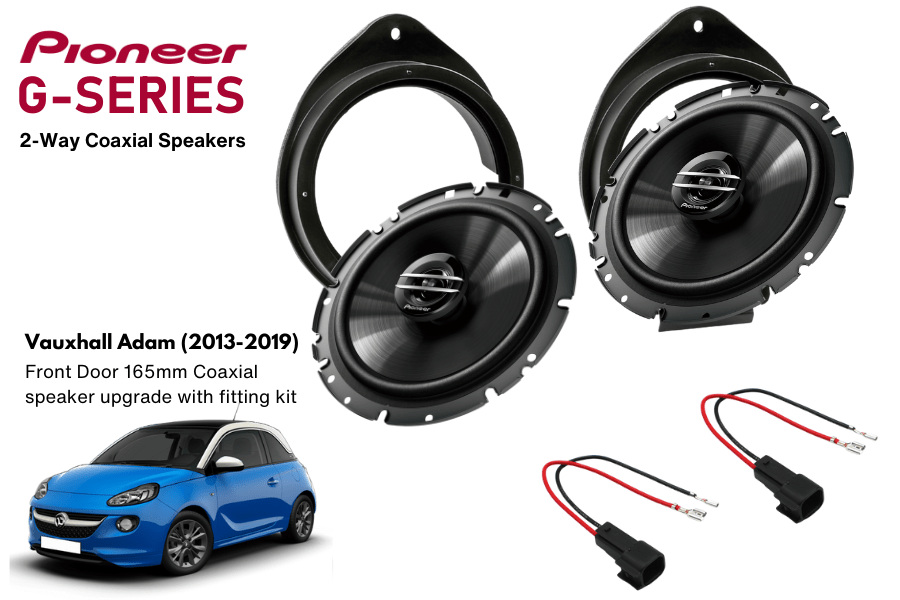 Vauxhall Adam (2013–2019) Front Door Pioneer TS-G1720F Coaxial Speaker Upgrade Kit