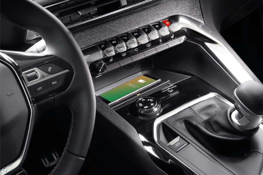 INBAY® Peugeot 3008 (M)/5008 (M) 10W Wireless smartphone charging pocket