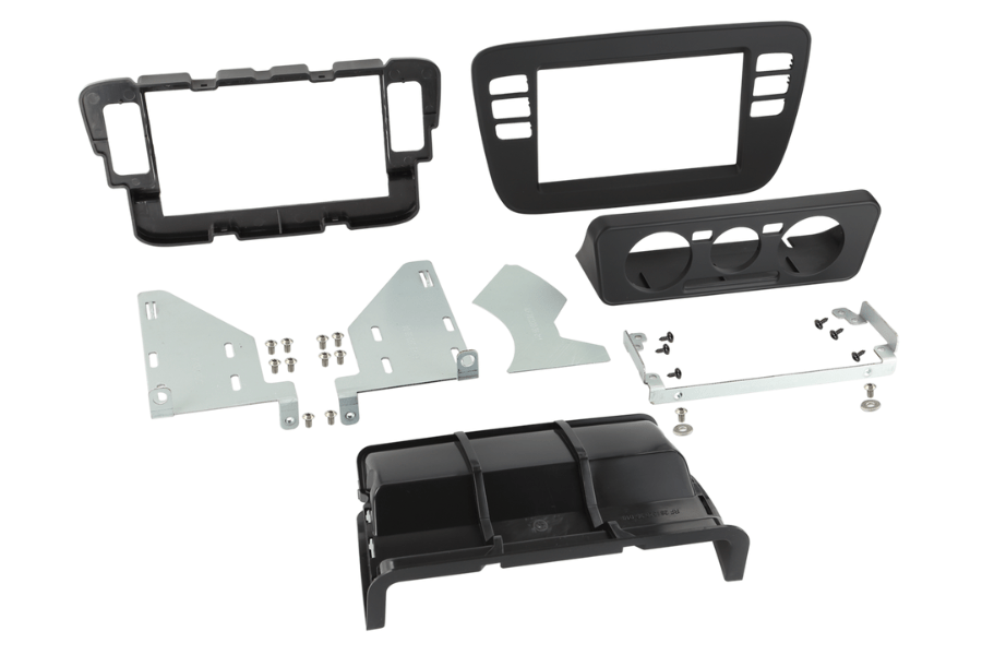 VW UP, Seat Mii, Skoda Citigo Double DIN car audio fascia adapter panel (Matt Black)
