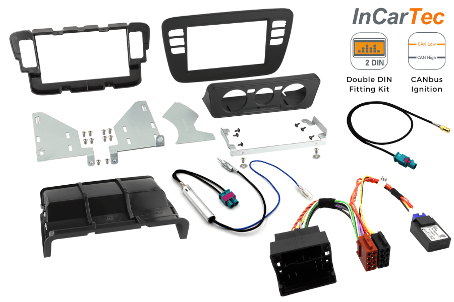 Seat Mii (17-19) Škoda Citigo (16-19) Double DIN Stereo Fitting Kit (Without SWC/ Matt Black)