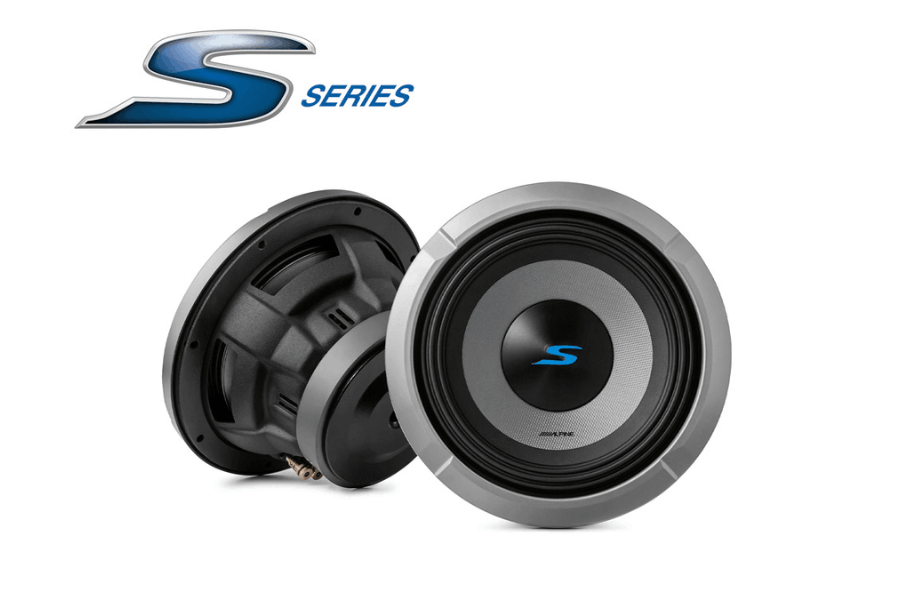 Alpine S2-W8D4 S Series 8" (20cm) 900 Watt Subwoofer with dual 4-Ohm voice coils 