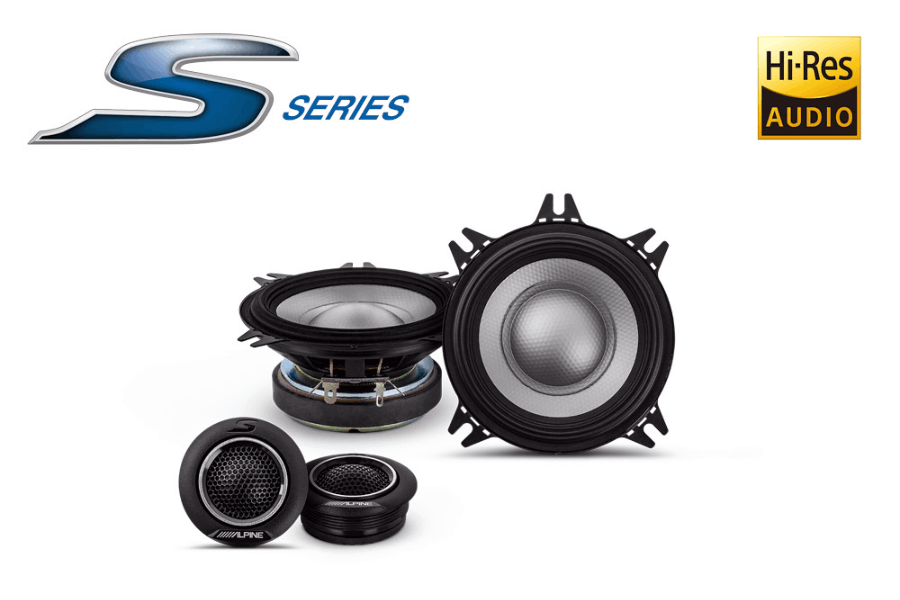 Alpine S2-S40C S-Series 4" (10cm) 2-Way Component Car Speakers | 140W