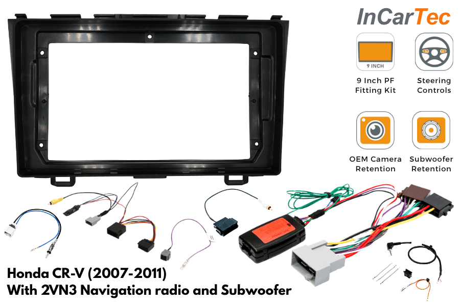 Honda CR-V (2007–2011) 9 inch Perfect Fit Stereo Kit (2VN3 Navigation)