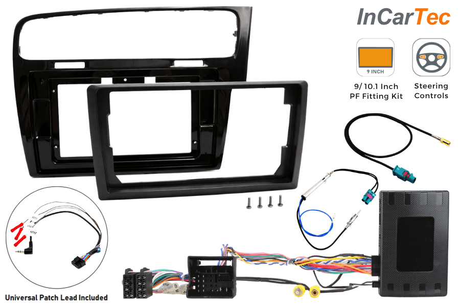 VW Golf MK7 (2012–2016) 9-inch Perfect Fit Stereo Fitting Kit (Composition Media / Discover Pro)