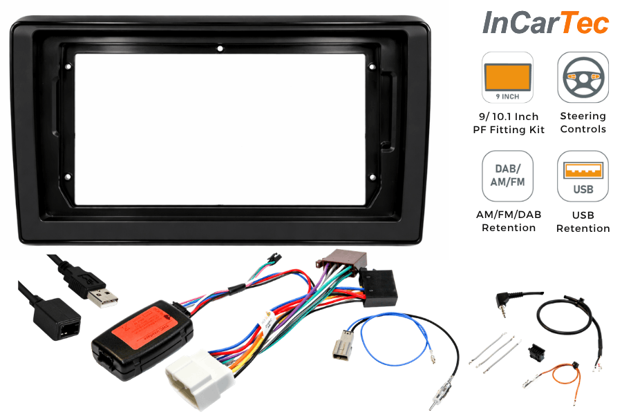 Suzuki Swift (2017 Onwards) 9-inch Perfect Fit Stereo Kit (Steering Control/ USB Retention)